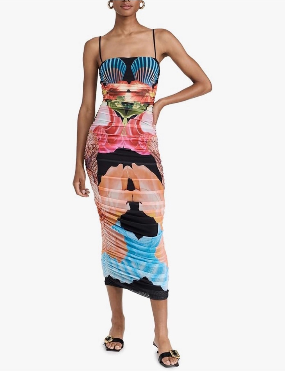 AFRM Multicolor Printed Bodycon Dress